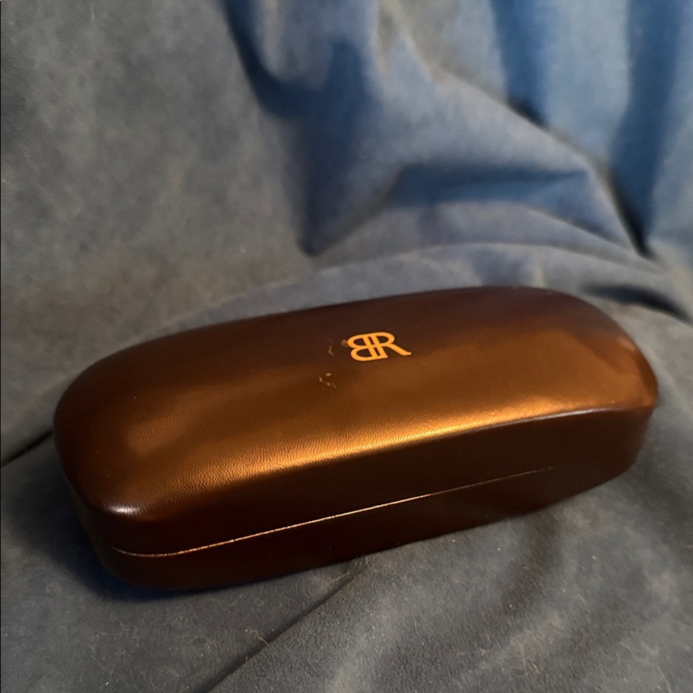 Banana republic black Brown Eyeglass Case with Gold Logo